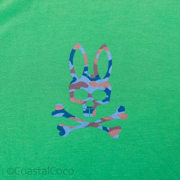 Psycho Bunny T-Shirt Mens XL 7 Green V-Neck Classic 100% Pima Cotton Streetwear - Picture 4 of 11